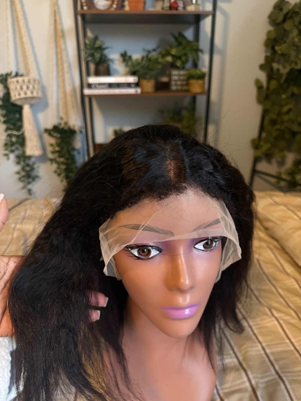 Black Lace Front Human Hair Wig - Natural Black